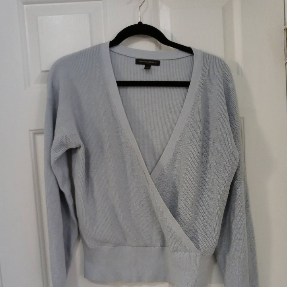 Banana Republic Slate Wrap-Look Sweater